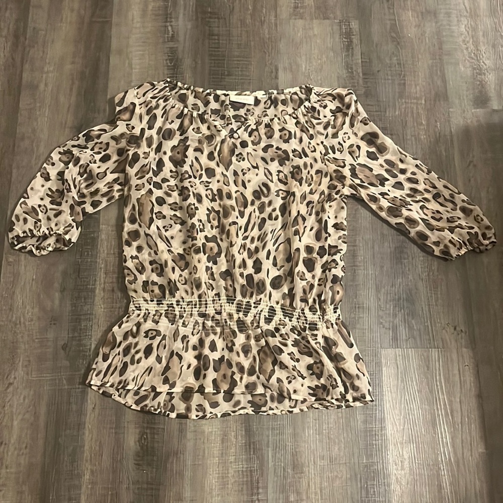 Chico Leopard print see through shirt